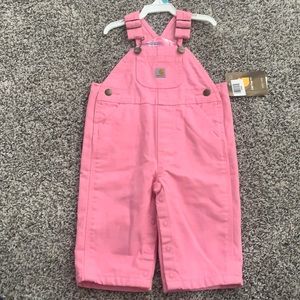 Baby girl pink Carhartt overalls